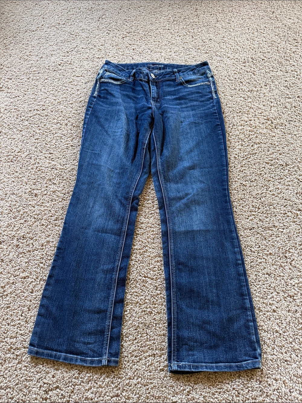 Maurices Dark Blue Flared Jeans